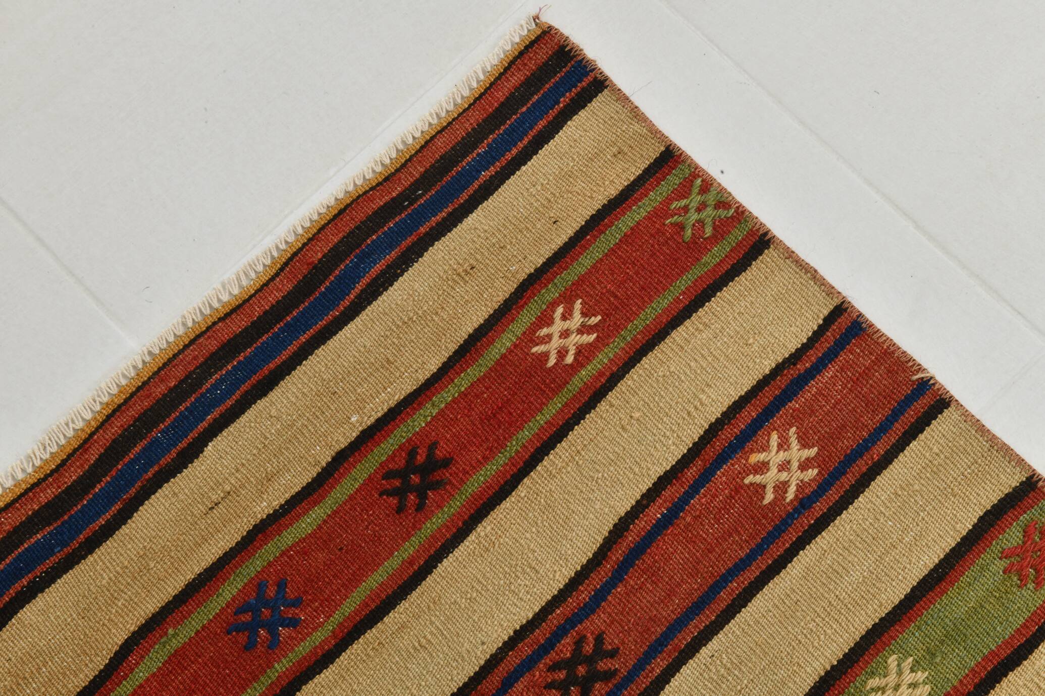 Handmade Wool Kilim Runner Rug, 70x258Cm