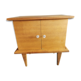 50s 2-door oak bedside