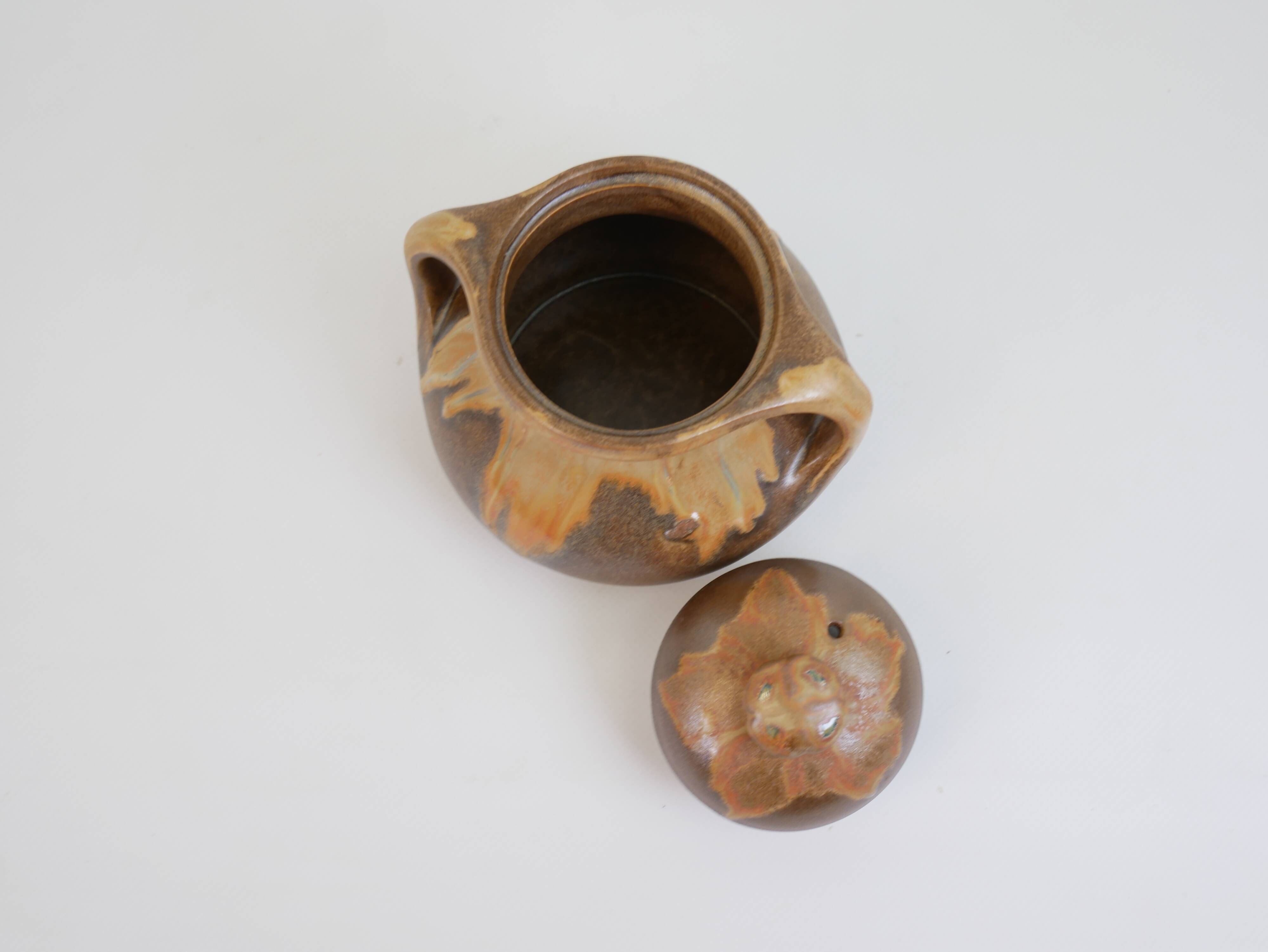 Art Nouveau ceramic sugar bowl from the Denbac factory