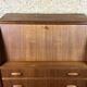 60s 70s teak secretary chest of drawers Danish Modern by Dyrlund Denmark