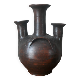 Tulip vase ceramic handmade stoneware brutalist decoration countryside