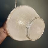 Vintage art deco globe pendant light in granite glass and gold