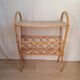 Vintage rattan magazine rack