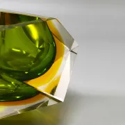 1960s Gorgeous green ashtray or catch-all by Flavio Poli for Seguso