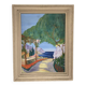 Oil on panel Sanary beach 1950
