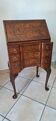 1930's Queen Anne walnut veneer secretary – slanted drop-down desk –