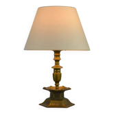 Lampe de table en laiton massif par Oscar Antonssons pour Ystad-Metall, Suède, années 1940.