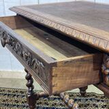 Henry II oak desk table from the early 20th century