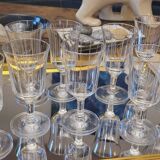Set de 10 verres ciselés 60's
