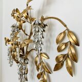 Grande applique murale Hollywood Regency en feuille de palmier par Hans Kögl