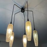 Vintage 5-light chandelier from the 60s