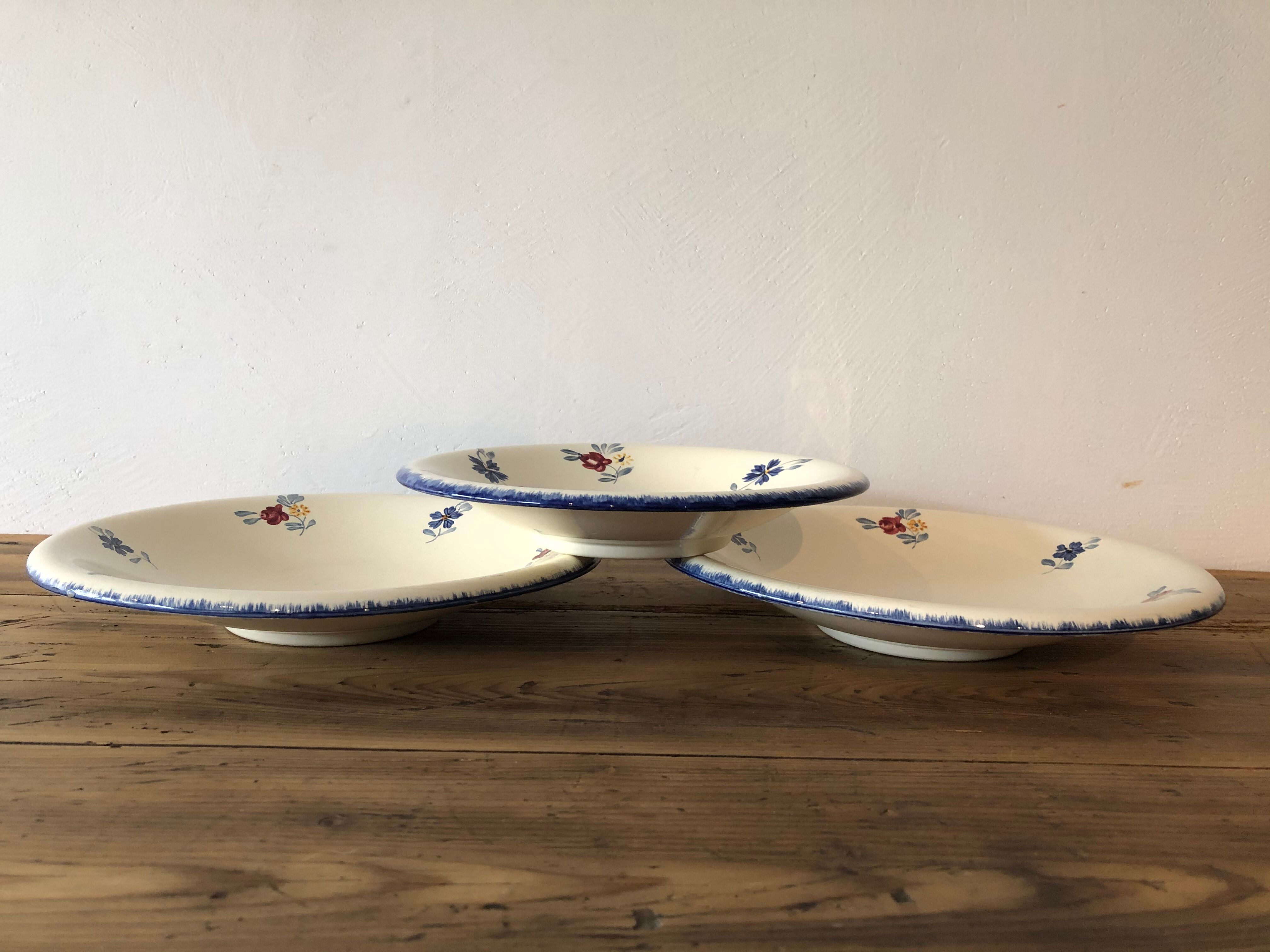 3-course vintage service, Digoin Sarreguemines
