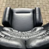 2x Chaise Joe Colombo Elda Longhi noir sur noir, état showroom !