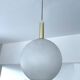 Large vintage glass ball pendant light, 60s