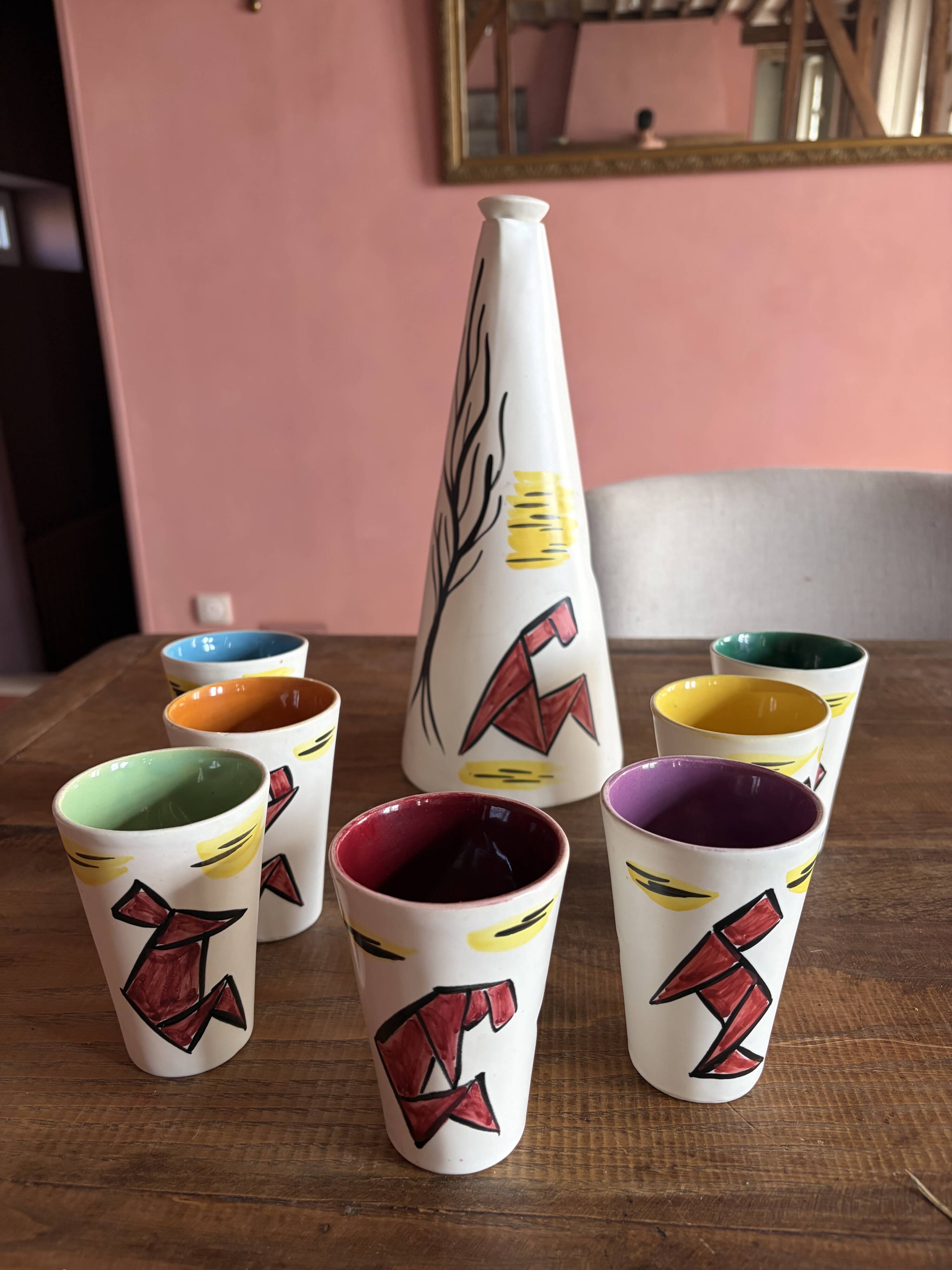 Orangeade service Vallauris (1950s/60s)