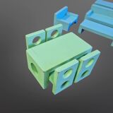 Modernist miniature furniture set made from wood, Germany 1920s