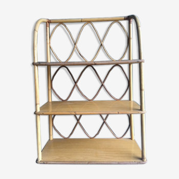 Rattan wall shelf