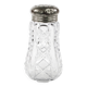 Bol à sucre en poudre Art Déco, en verre, laiton argenté, Royaume-Uni, années 1950