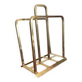 Modernist brass magazine rack circa 1940