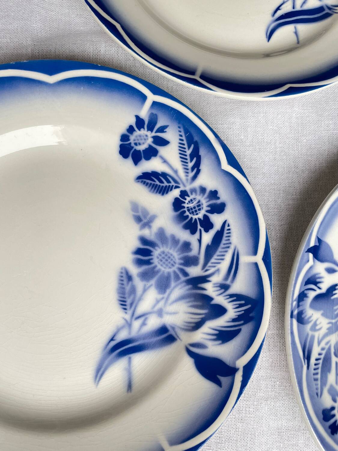 6 dessert plates Sarreguemines Digoin Model André