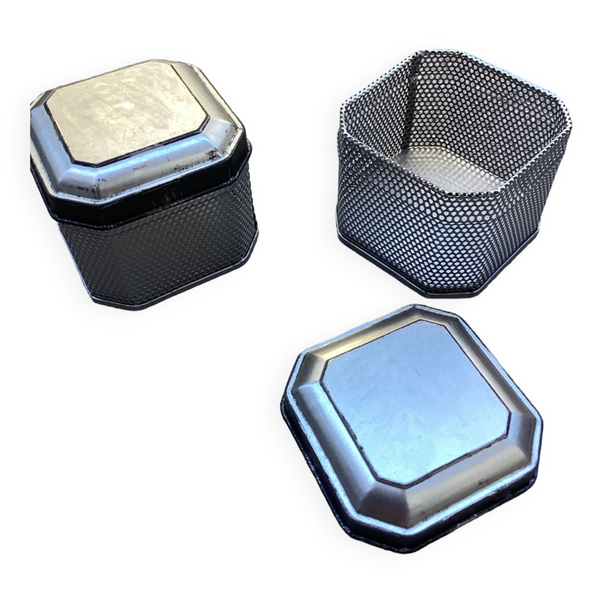 Pair of designer office storage boxes