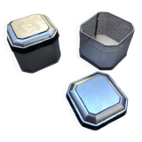 Pair of designer office storage boxes