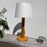 Lampe en bois tourné 1980