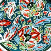 Enameled ceramic plate