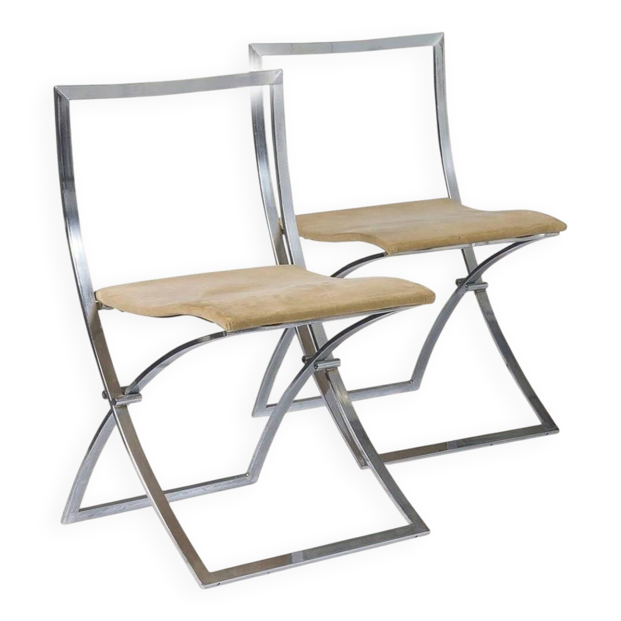 Luisa chairs in chrome steel