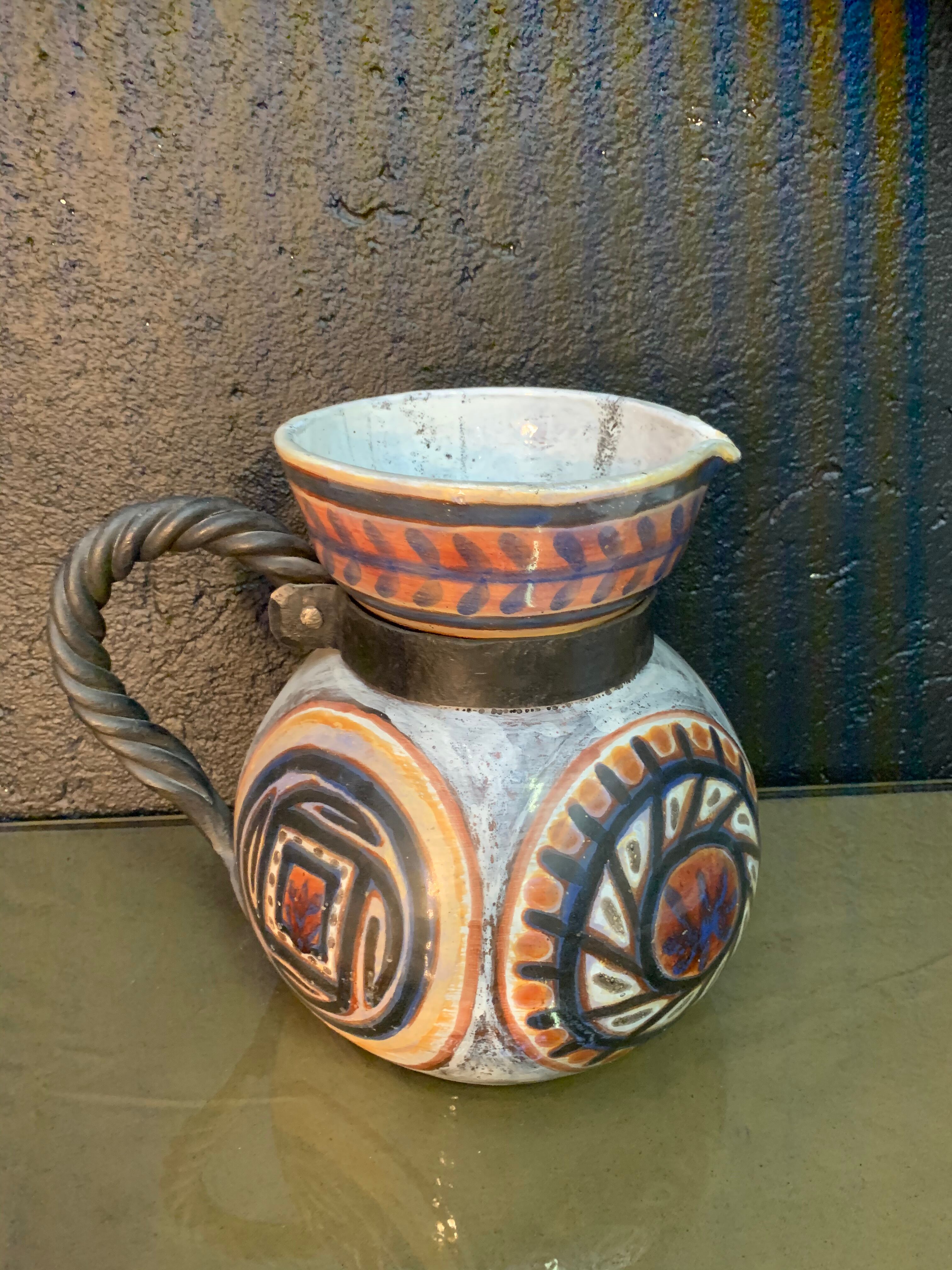 Pitcher in ceramic Jacques Poussine 1960s