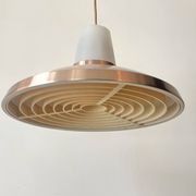 Suspension scandinave du milieu du siecle en métal chromé rose, design 1970