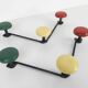 Pair of coatrack three 3 patères