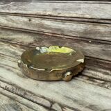 Cendrier en laiton brutaliste italien signe Tonini