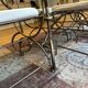 Table Rochebobois en verre et fer forgé 4 chaises 2 fauteuils