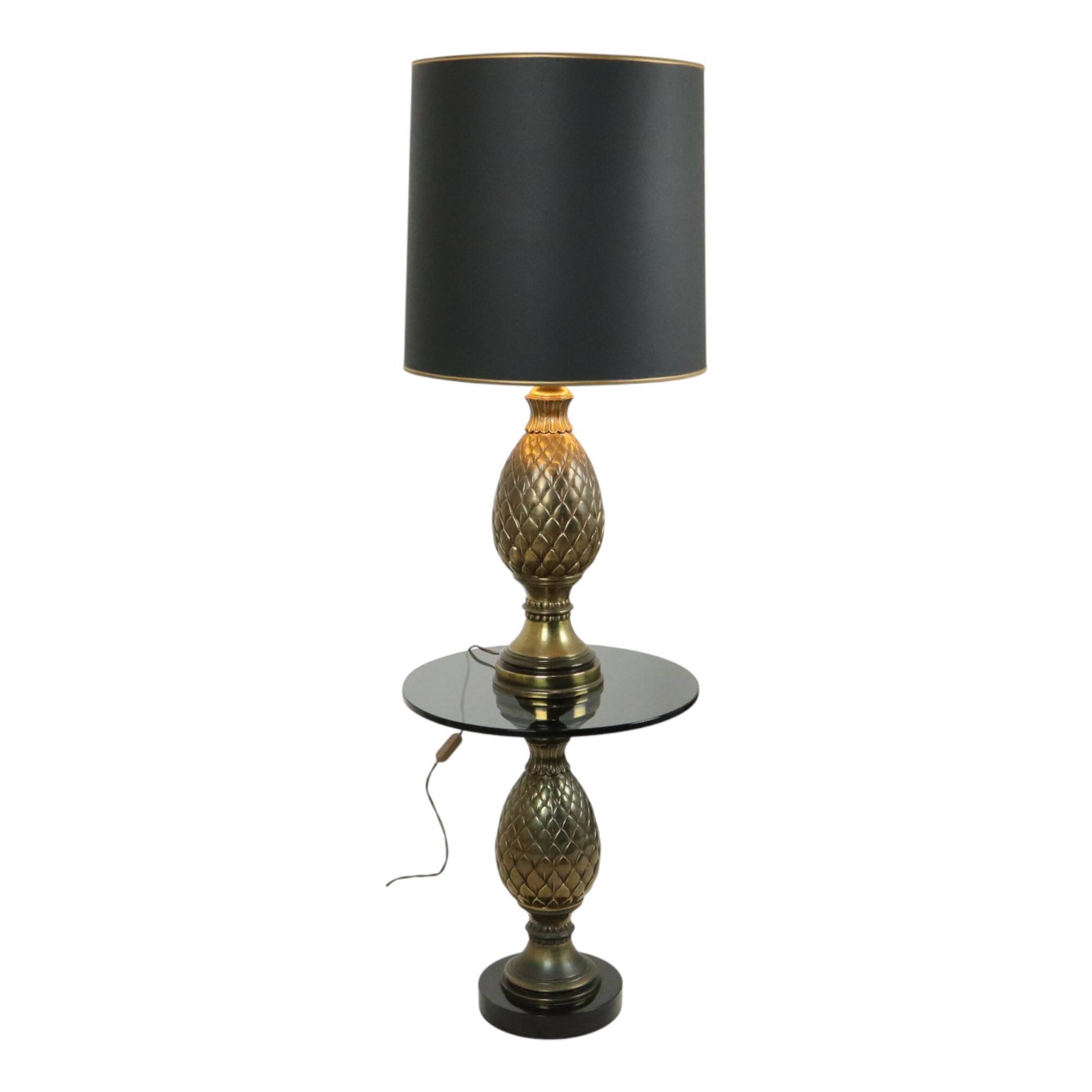 Rare Set Pineapple Lamp and Table Deknudt Loevsky 1970s