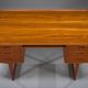 Mid-century Danish freestanding teak desk with raised lip edge, 1960s
