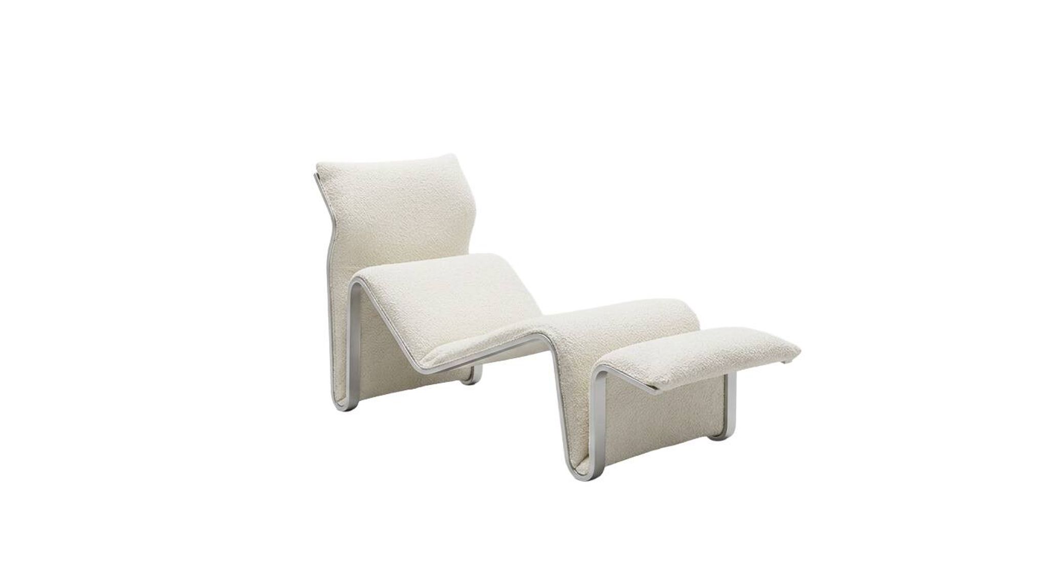 "Lysmasken" chaise longue in aluminium and canvas, designed by Eric Sigfrid Persson, 1970s.