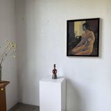 Ceramic candle holder for women, 1920/1930, Soufflenheim