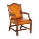 Fauteuil de bureau Gainsborough restauré cuir teint à la main