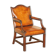 Fauteuil de bureau Gainsborough restauré cuir teint à la main