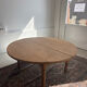 Table basse ronde aerogommée en chêne massif
