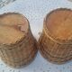 Pair of wicker plant pots