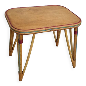 table d'appoint rotin
