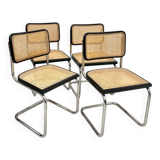 Lot de 4 chaises B32 noires