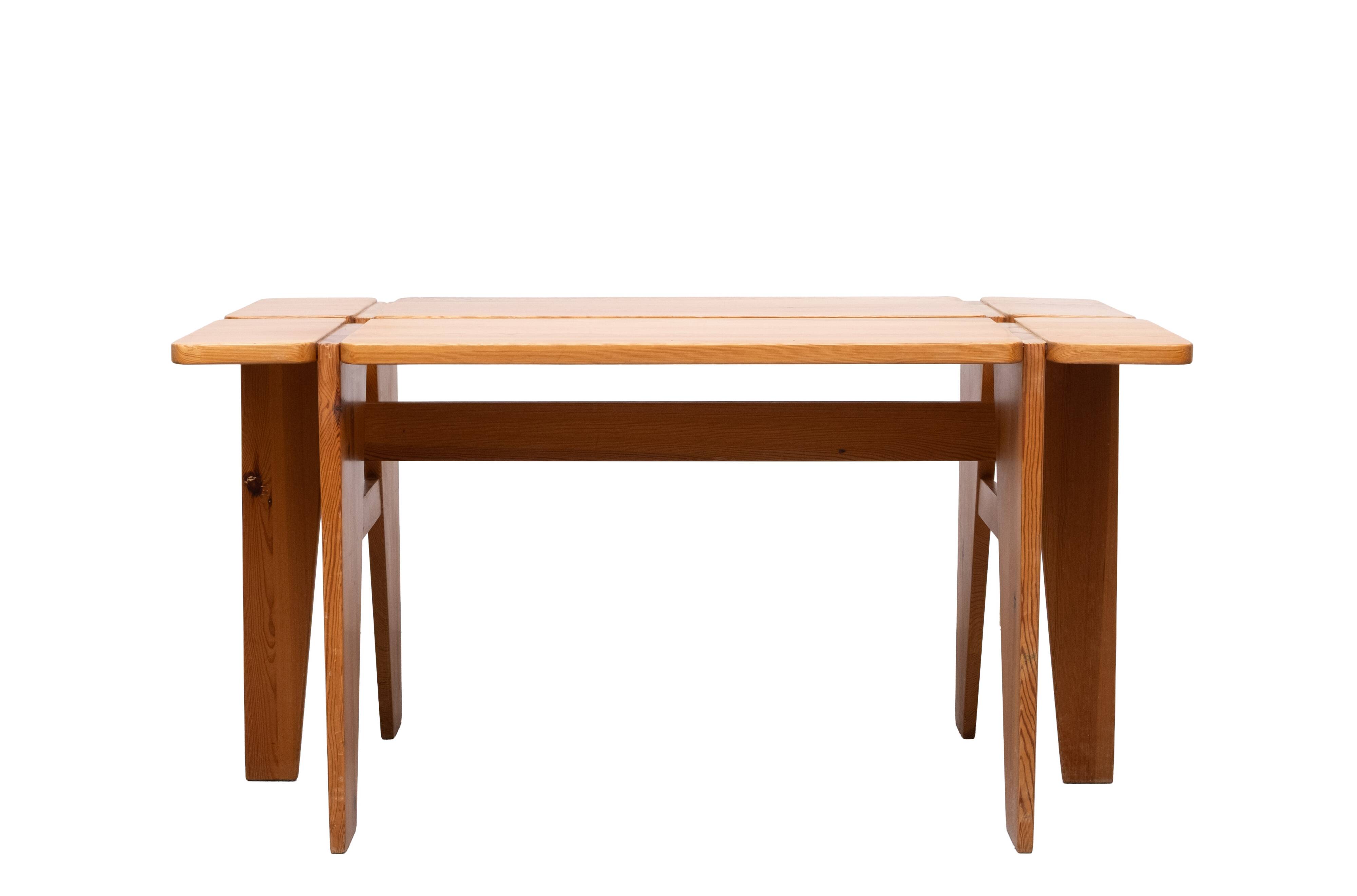 Unique Rauni Peippo Apila Pine  table Finland 1960
