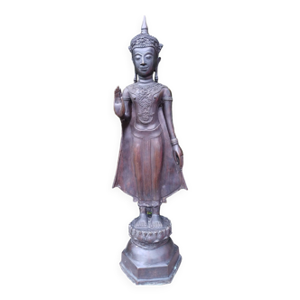 Bouddha en bronze 87 cm .