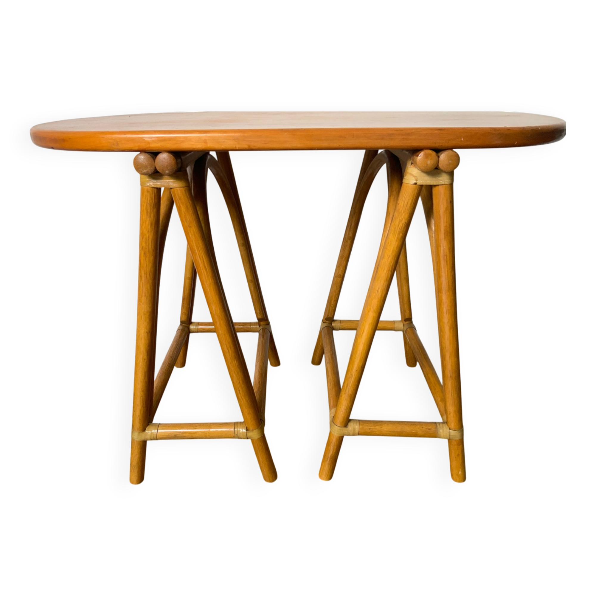 Console en rotin 70’