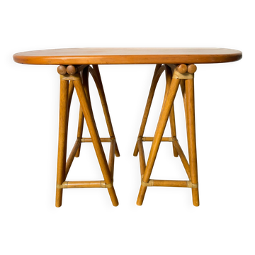 70' rattan console