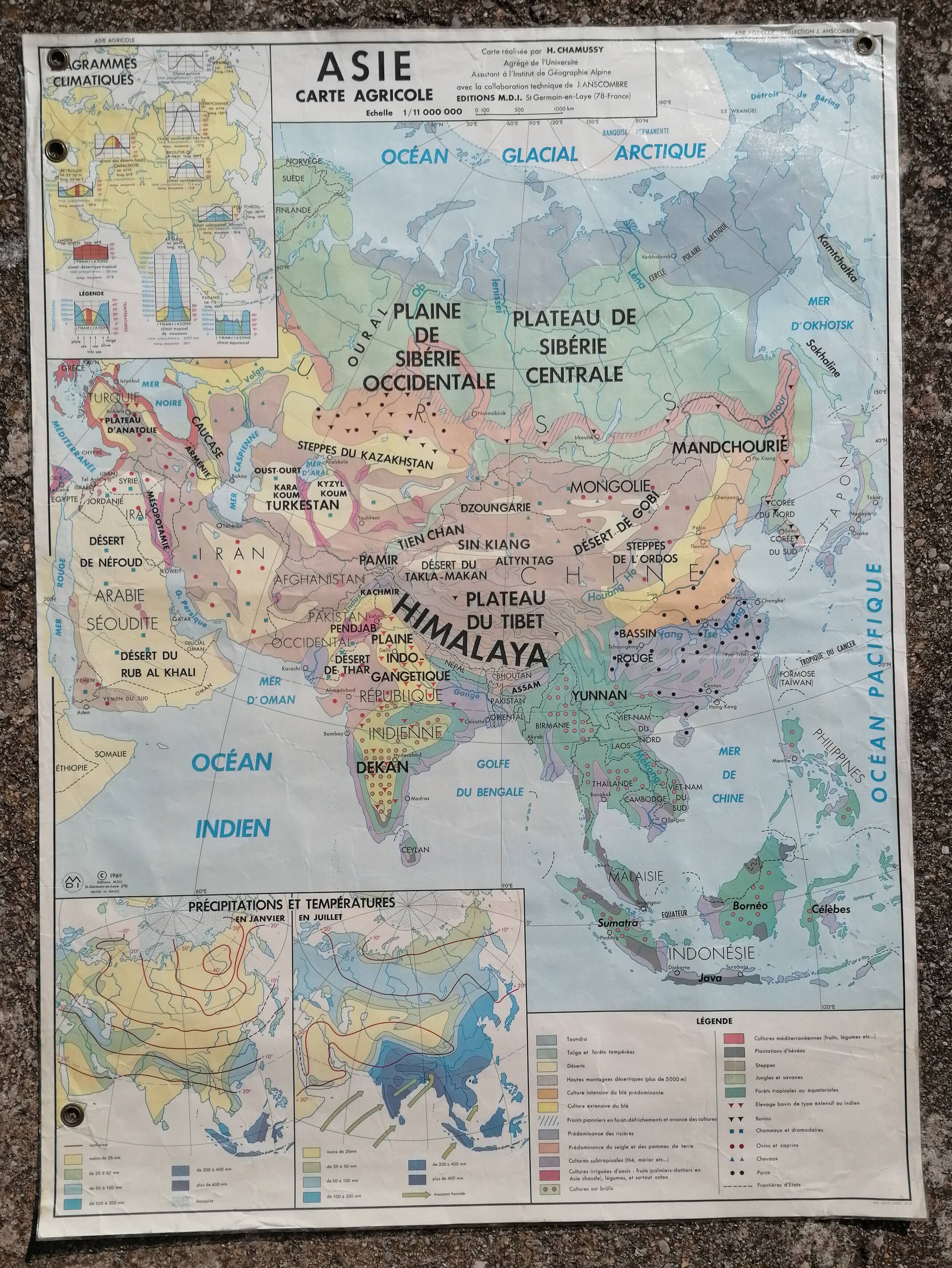 Old vintage Asia Agricultural and Physical MDI card