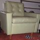 Mid century leather lounge chair after Florence Knoll, 1950s-60s